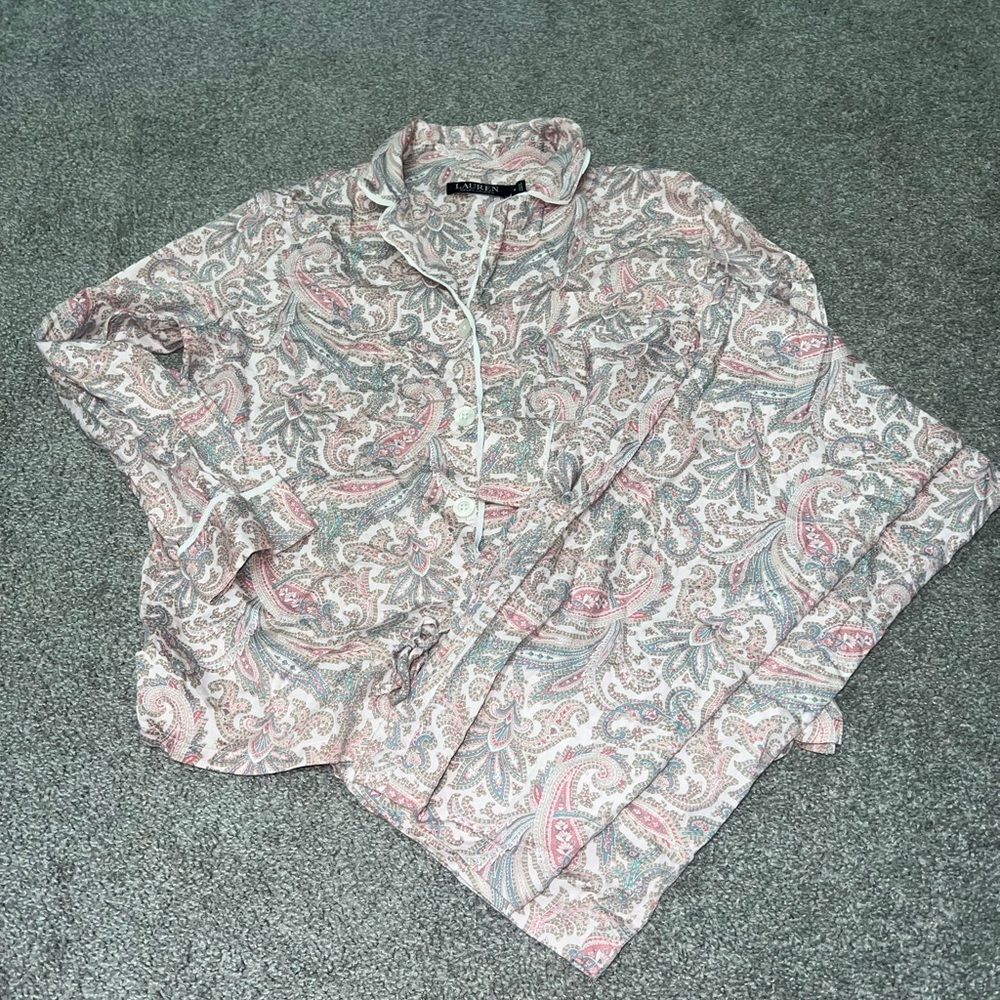 Lauren by Ralph Lauren Pink Paisley Pajamas M - Medium Ralph Lauren Pajamas